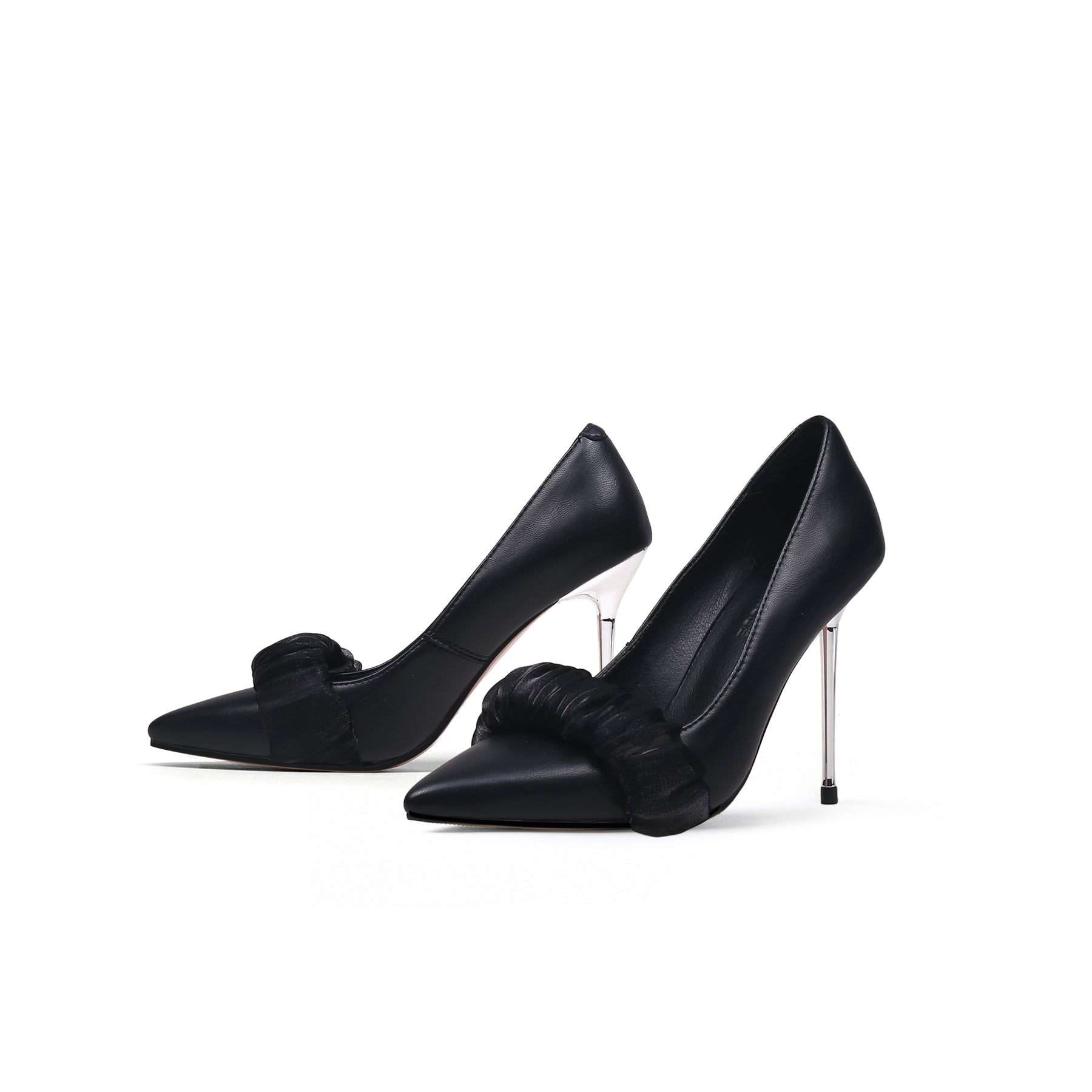 JADY ROSE | Bridesmaid Leather Stilettos - Black