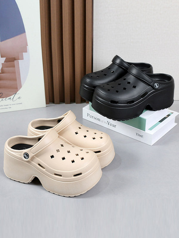 Hollow Crocs Sandals Slippers Platform Shoes