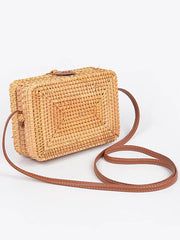 Natural-Harmony Rattan Crossbody