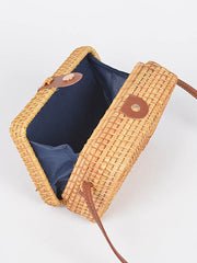 Natural-Harmony Rattan Crossbody