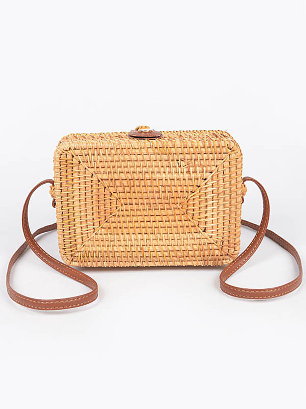 Natural-Harmony Rattan Crossbody