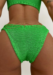 Lime Luxe Smocked Bikini Set