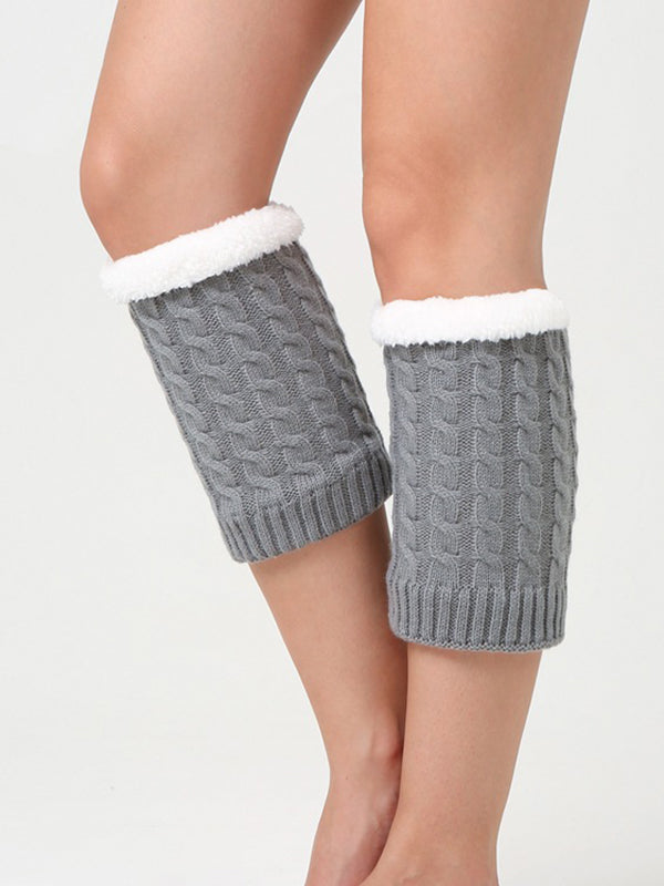 Casual Velvet Keep Warm Jacquard Leg Warmers Accessories