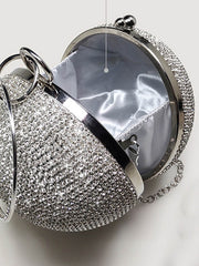 Round Crystal Rhinestone Wrist Tote