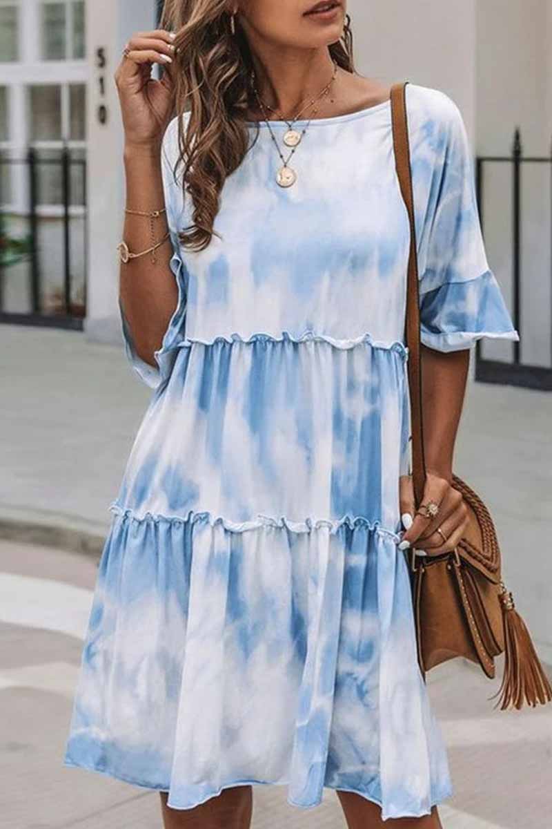 Chicindress Cute Tie-dye Midi Dress