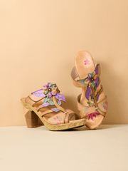 Soffia | Kalista Romance Floral Heel Sandals