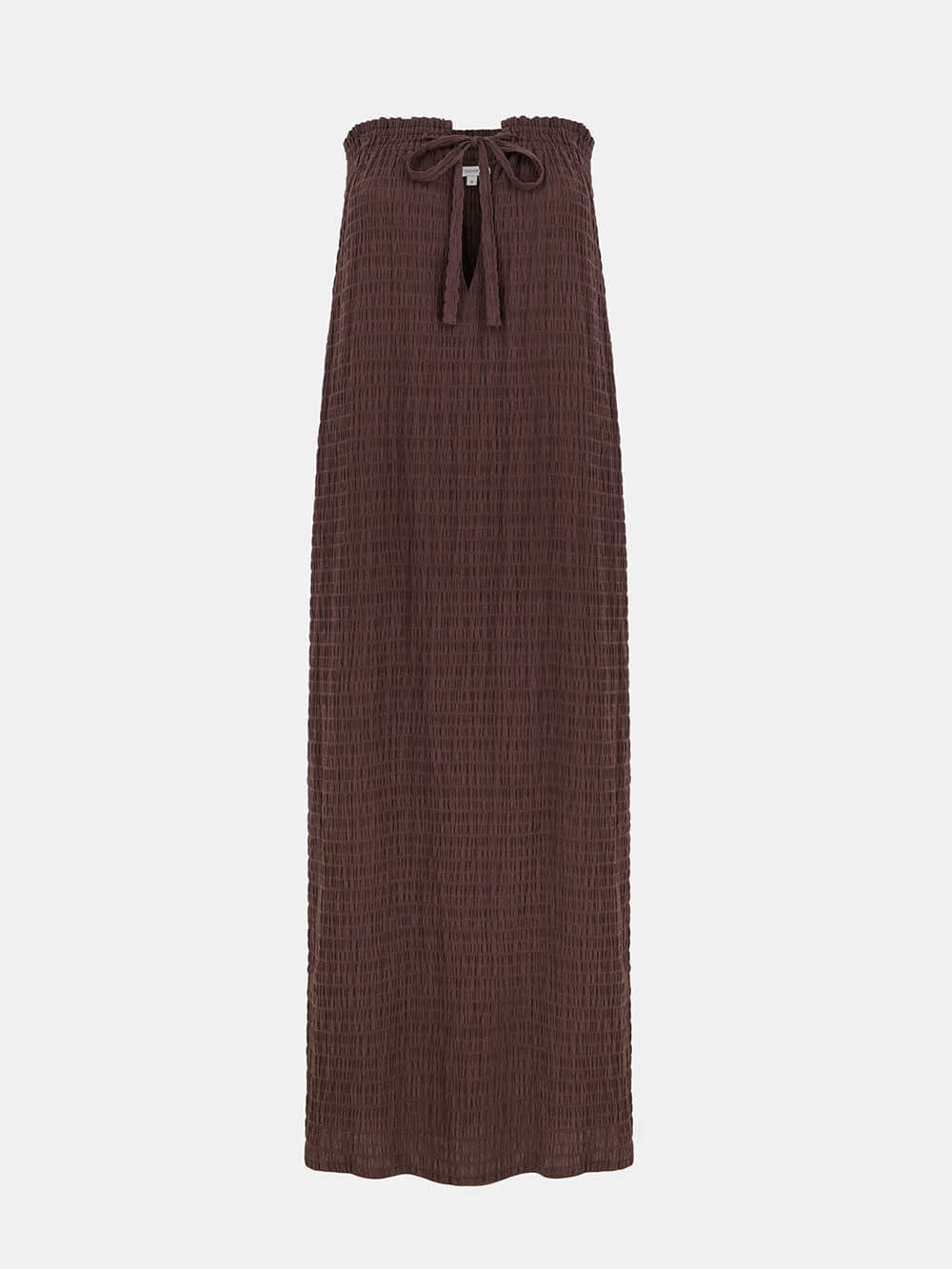 Classic Strapless Pleated Maxi Dress