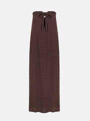 Classic Strapless Pleated Maxi Dress