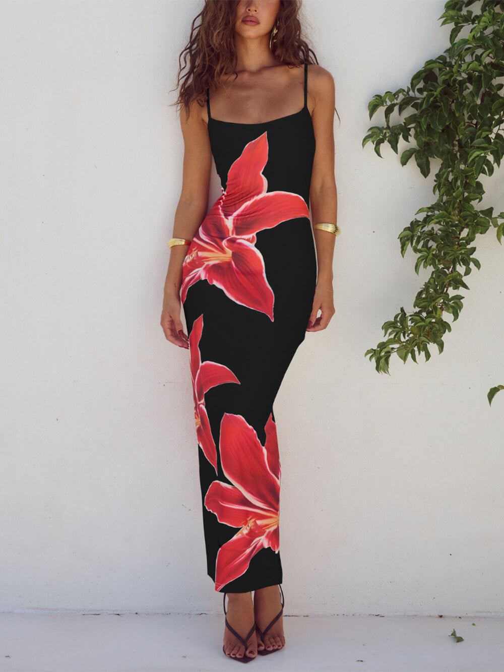 Lily-Blossom Maxi Dress