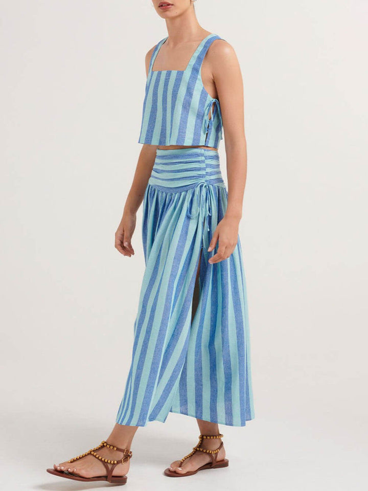 Geneve striped skirt