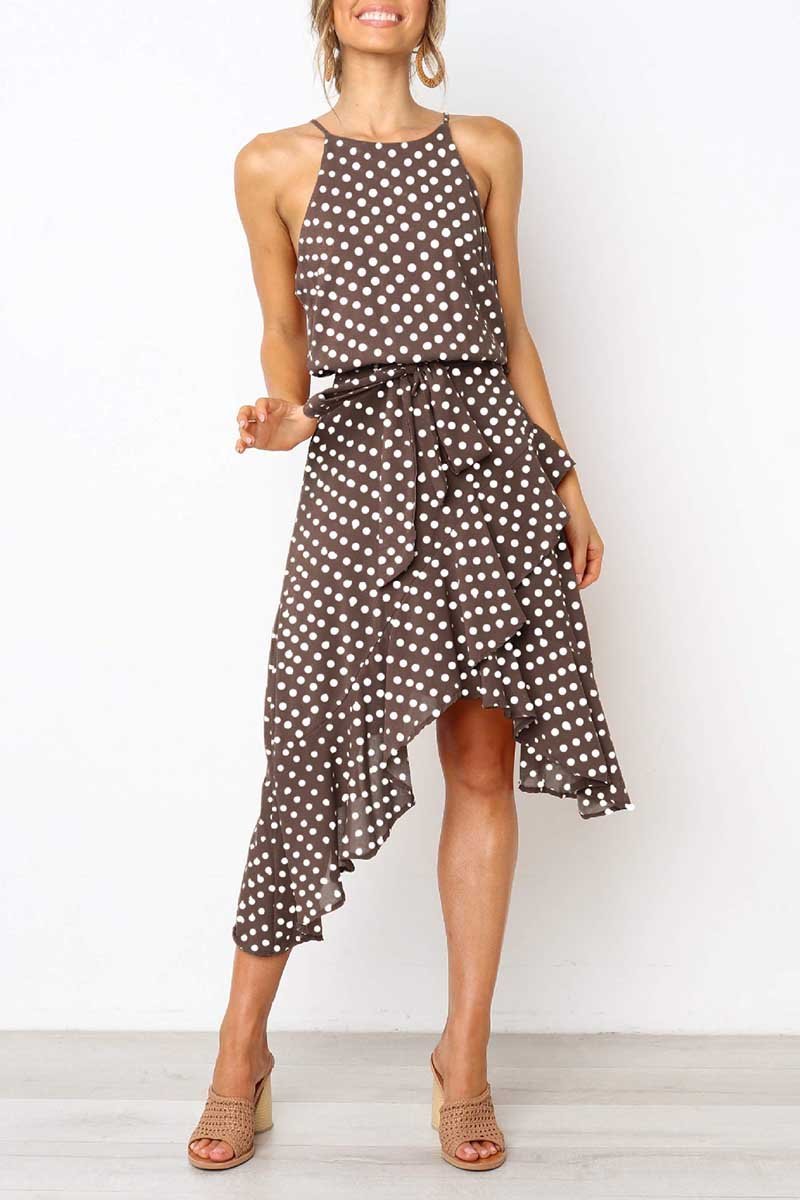 Chicindress Irregular Polka Dot Dress