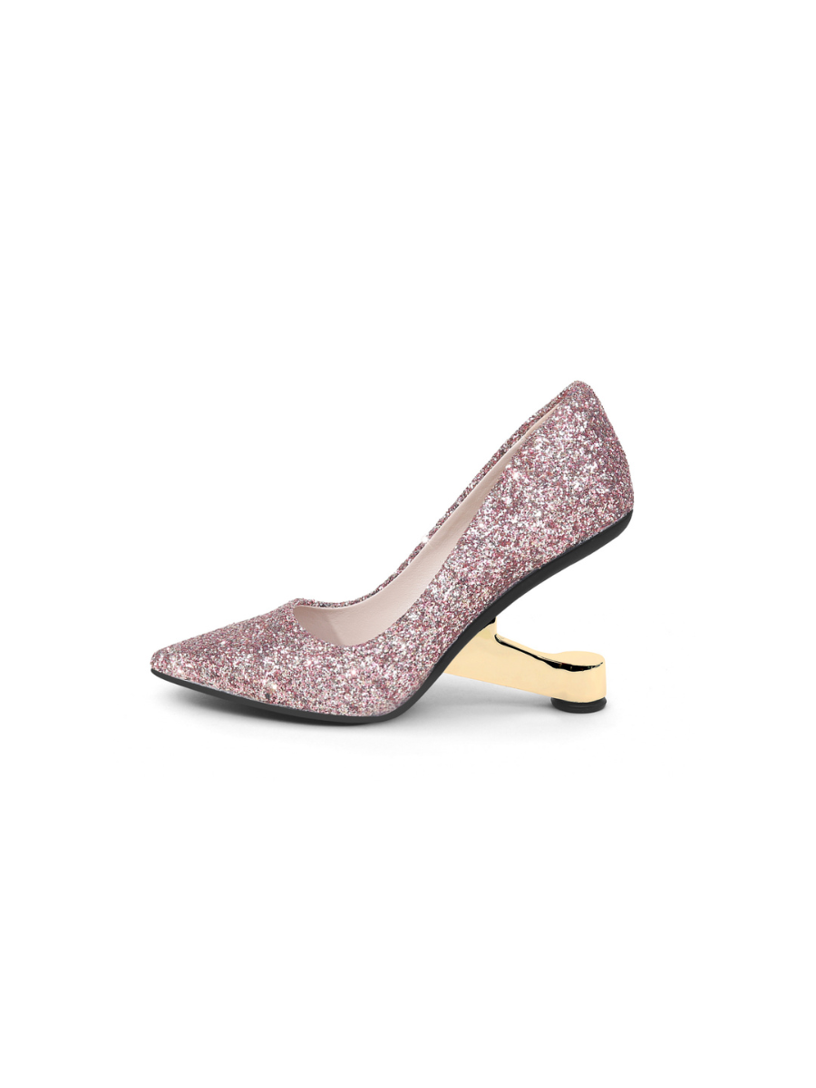 Jady Rose | Cinderella Story Rhinestone Glitter Stilettos - Pink