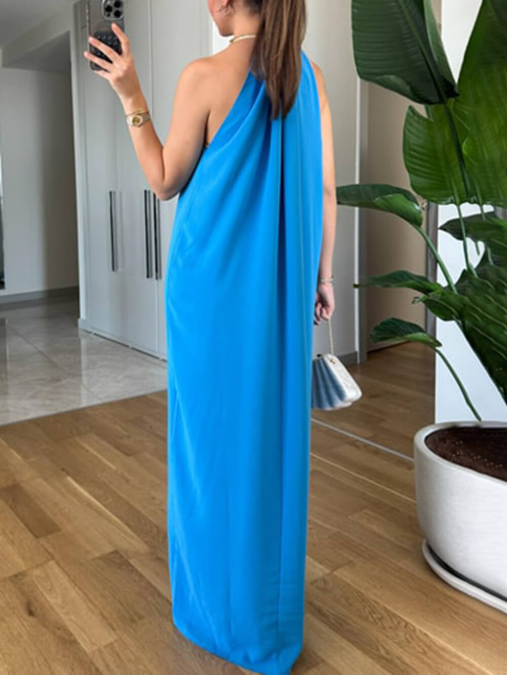 Classic Halter Neckline Maxi Dress