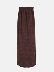 Classic Strapless Pleated Maxi Dress