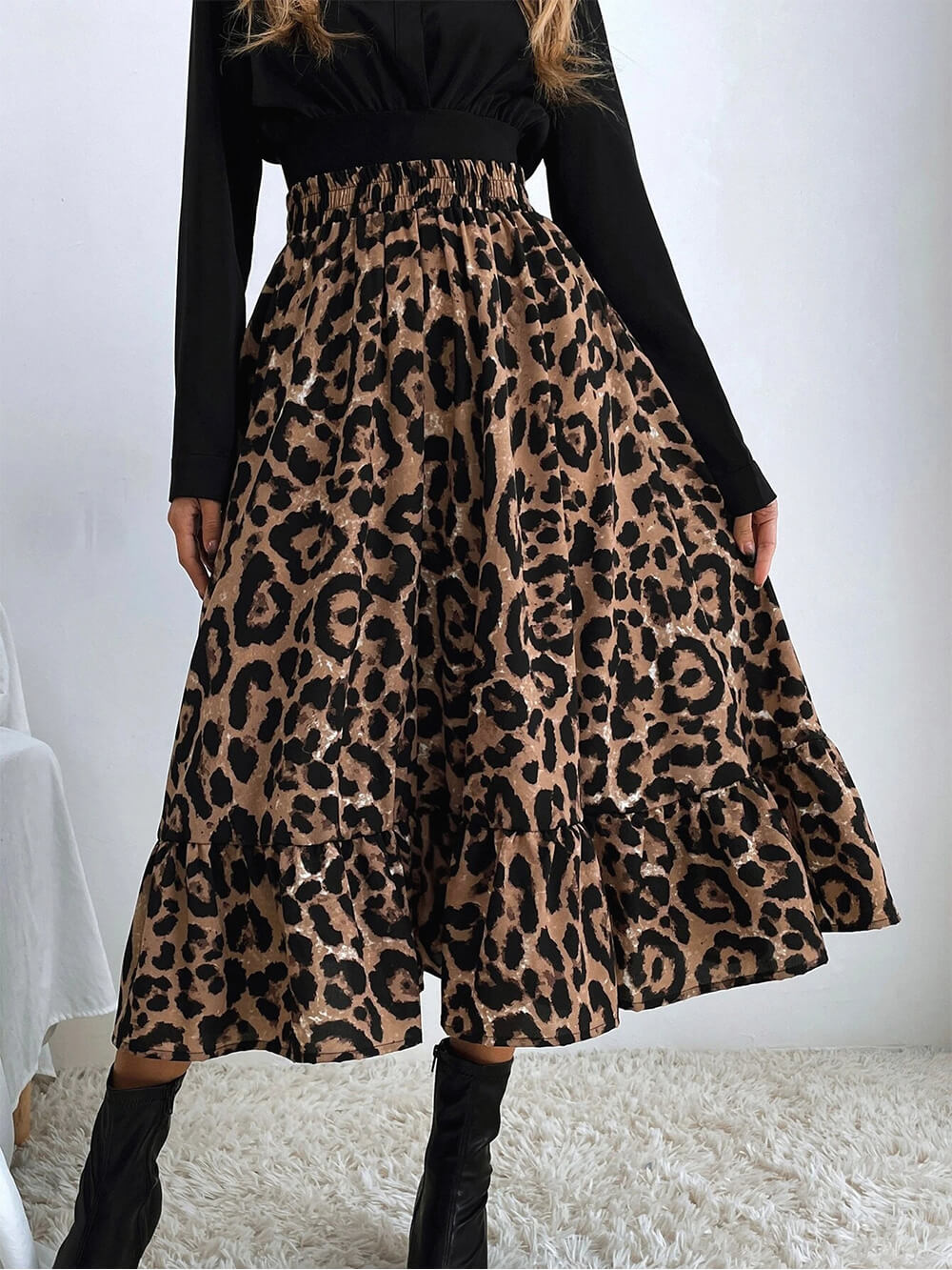 Sexy Leopard Print High Waist Skirt