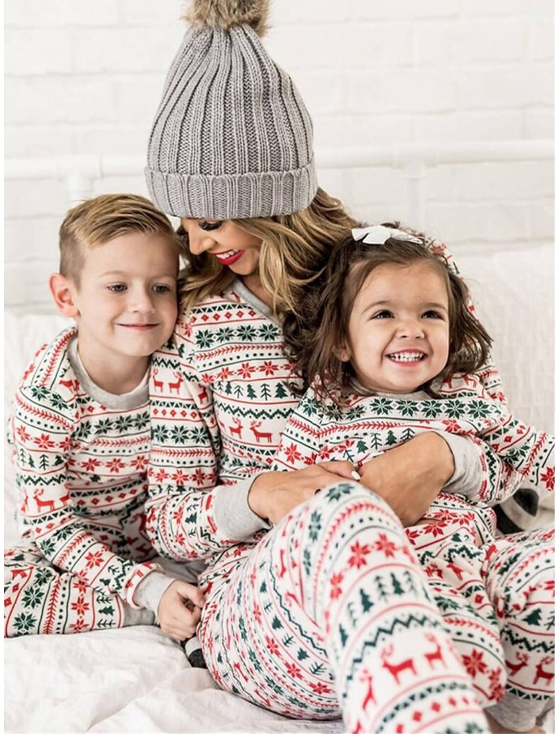 Christmas Snowflake Trees Family Pajamas Sets