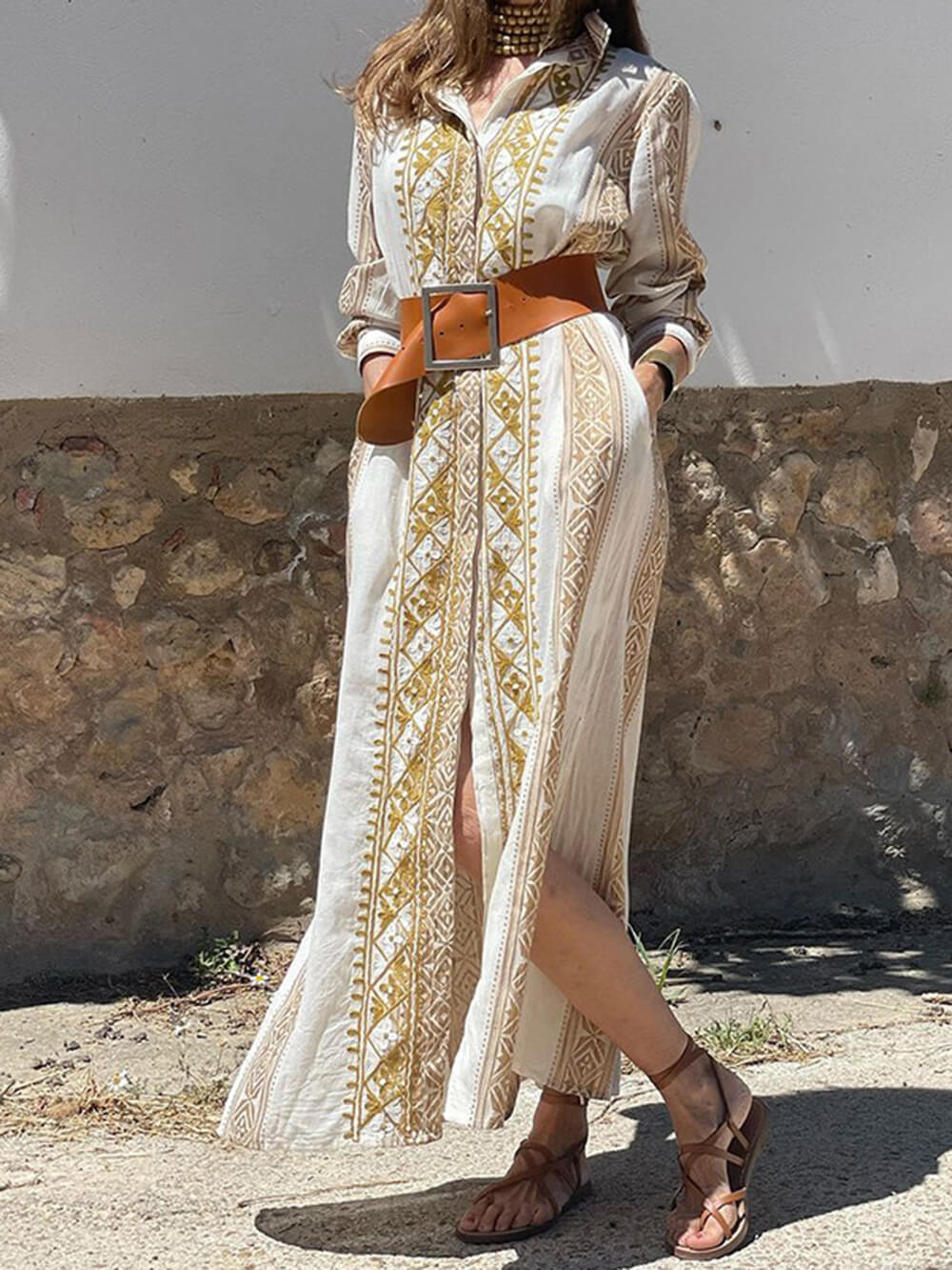 Fashionable Bohemian Midi Dress