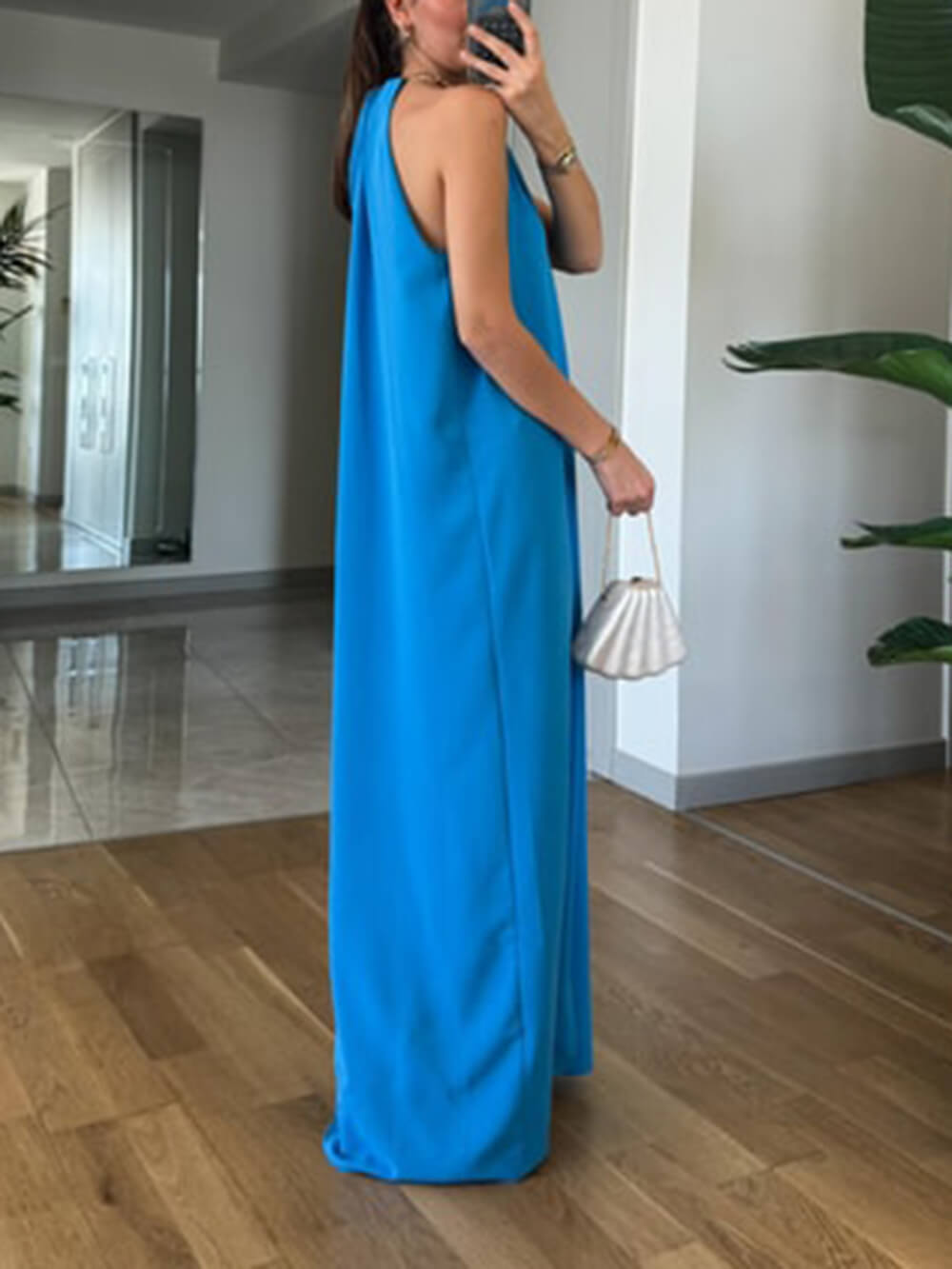 Classic Halter Neckline Maxi Dress