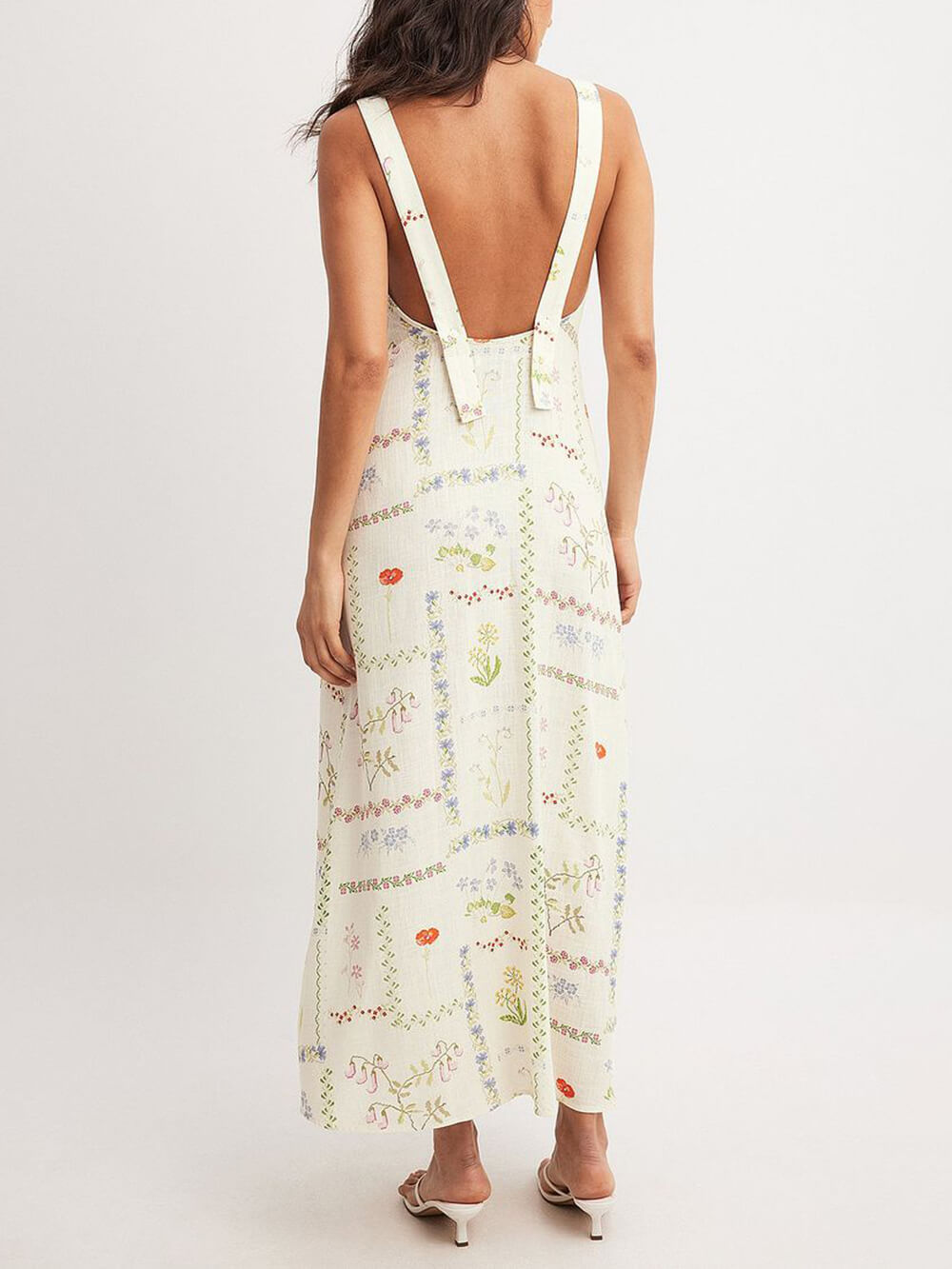 Ethnic Unique Print A-Line Maxi Dress