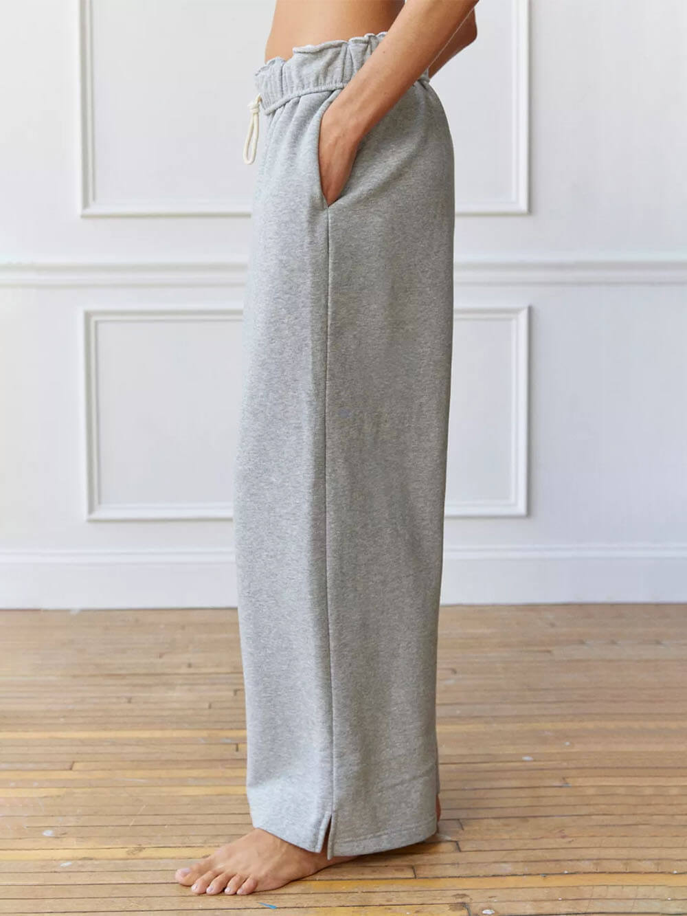 Casual And Lazy Style Home Wide Leg Pants