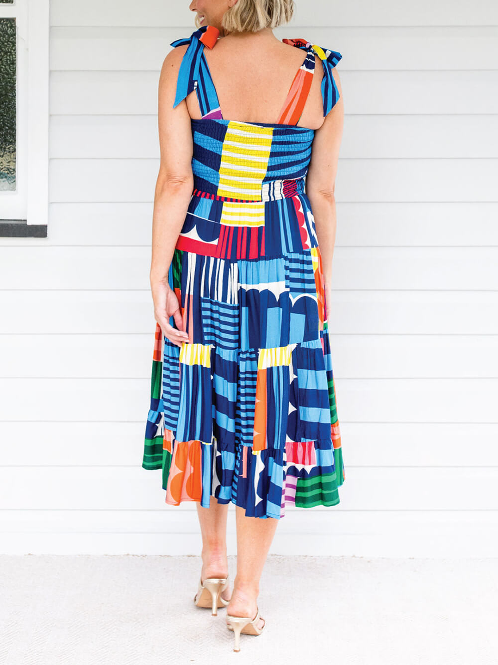 Modern Sling Stripe Print Dress