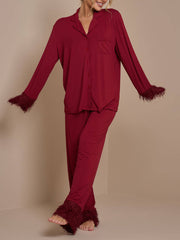 Tassel Patchwork Valentine's Day Pajamas Set