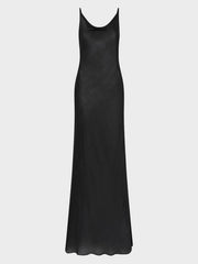 Modern Classic Backless Twill Sling Dress