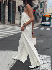 Unique Halter Neck Pleated Jumpsuit