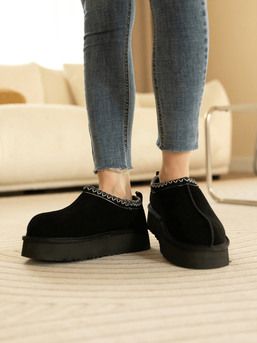 Smaibulun Ugg | Tazzy Mini Platform Low Ankle Slippers - Black