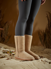 SMAIBULUN Ugg | At Your Leisure Suede Mid Calf Boots - Sand