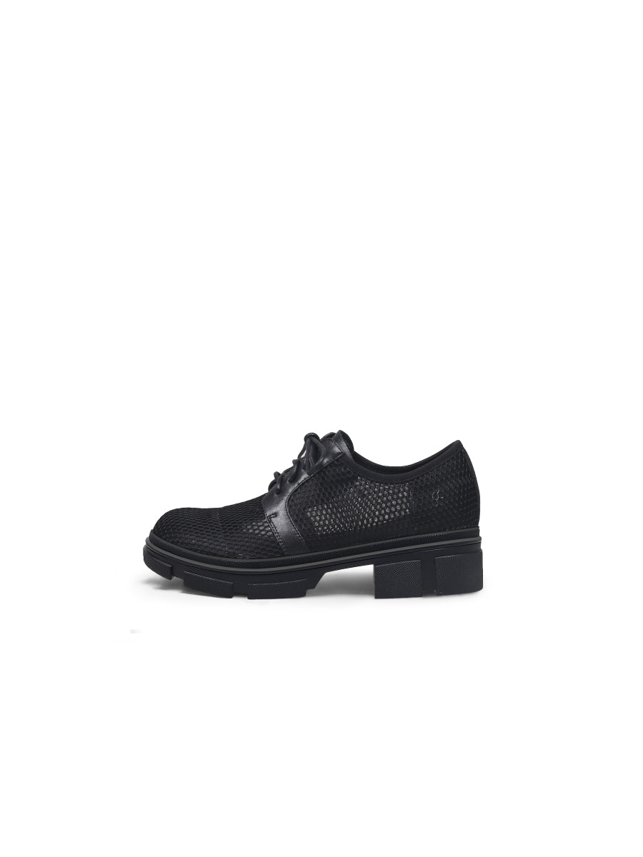 JadyRose | Honeycomb Black Leather Sneaker