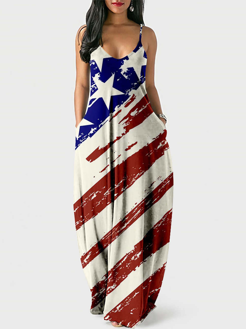 Independence Day Print Cami Dress