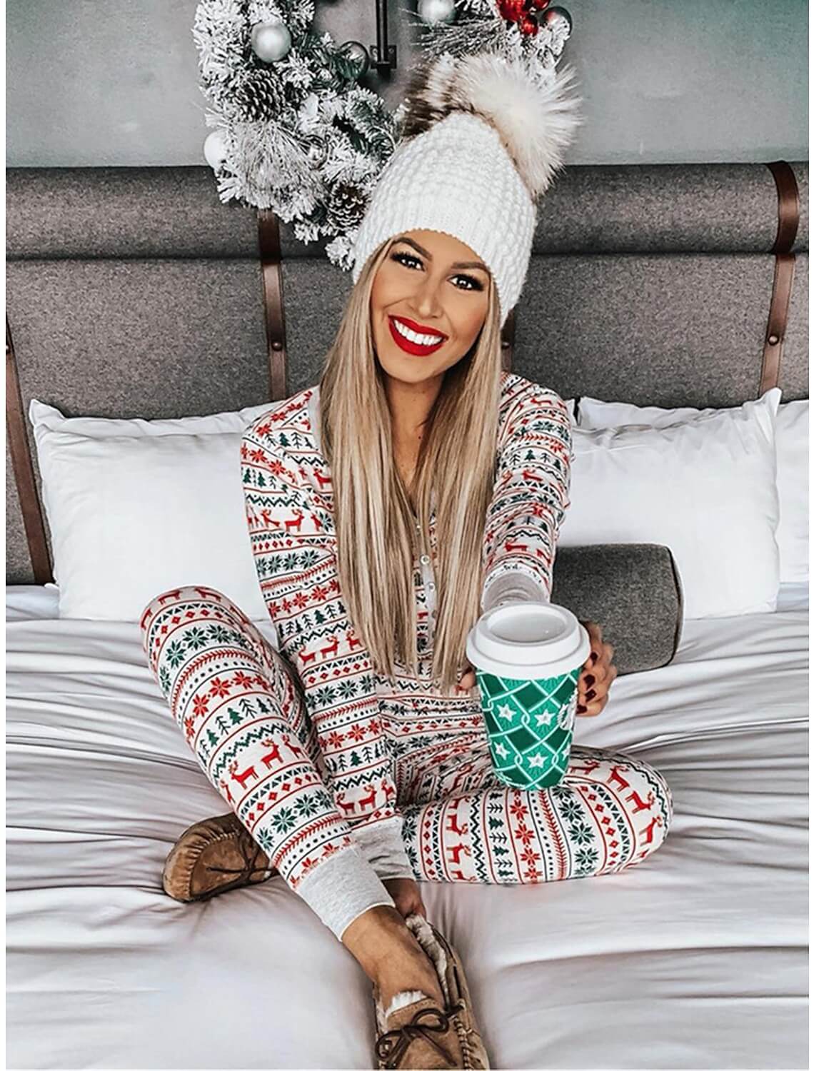 Christmas Snowflake Trees Family Pajamas Sets