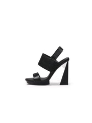 JadyRose | CASTLE SKY-HIGH BLACK LEATHER Slingback