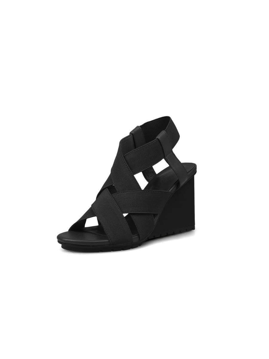 Jady Rose | Brandie Wedge Sandal - Black