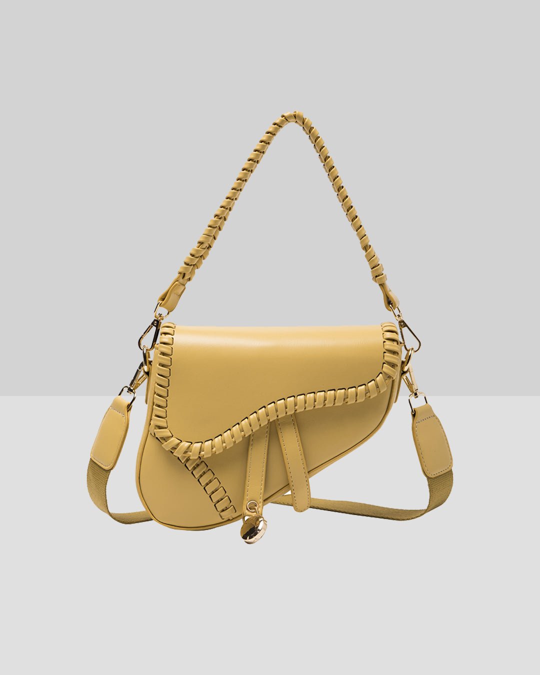 Pearl-Saddle Leather Bag