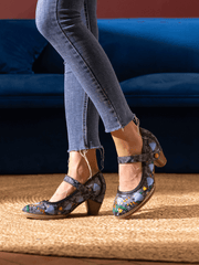 SOFFIA | GEORGINA FLORAL LEATHER PUMP