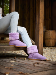 SMAIBULUN Ugg | Adelene Sherpa Woolen Boots - Lavender