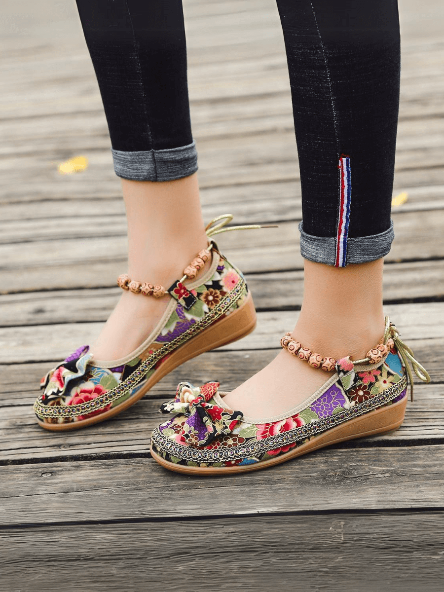 Cactus Rose | Buddha Beads Flat Loafer