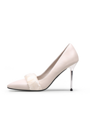 JADY ROSE | Bridesmaid Leather Stilettos - Beige