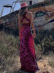 Aurora - Printed Sleeveless V-Neck Maxi Dress