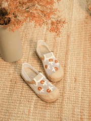 CACTUS ROSE | DAISY EMBROIDERED ESPADRILLE LINEN LOAFER