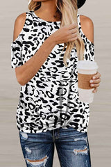 Chicindress Off-Shoulder Leopard Print T-Shirt ( 2 Colors )