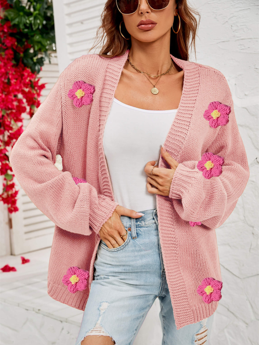 Fallen Daisy Oversized Knit Cardigan