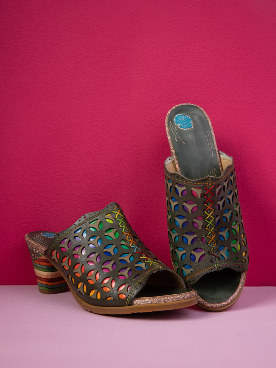 Soffia | Tracee Rainbow Open-Toe Leather Sandal