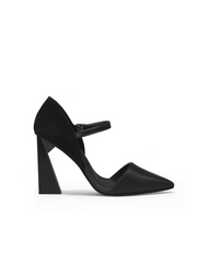 Jady Rose | Dreamscape Leather Heel Pump - Black