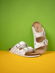 MAIBULUN | Paradera Floral Printed Double Strap Sandal