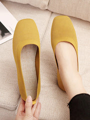 Breathable Solid Color Flat Shoes