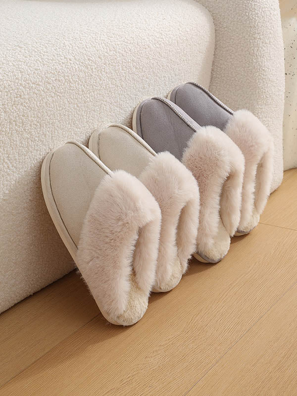 Round-Toe Split-Joint Slippers