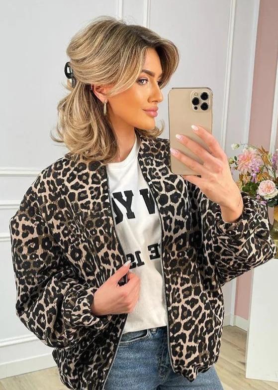 Luxe Leopard Bomber Jacket